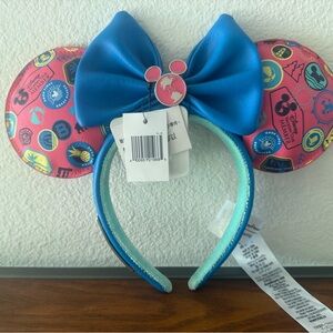 NWT Disney Vacation Club Pink & Blue AOP Loungefly Ears